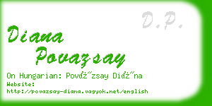 diana povazsay business card